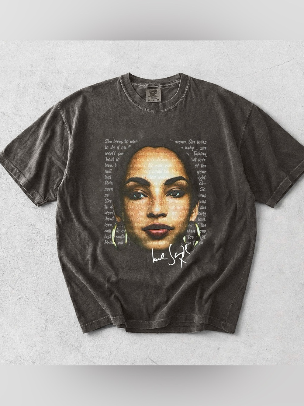 Comfort pepper colors Tee Sade Adu merchandise tee